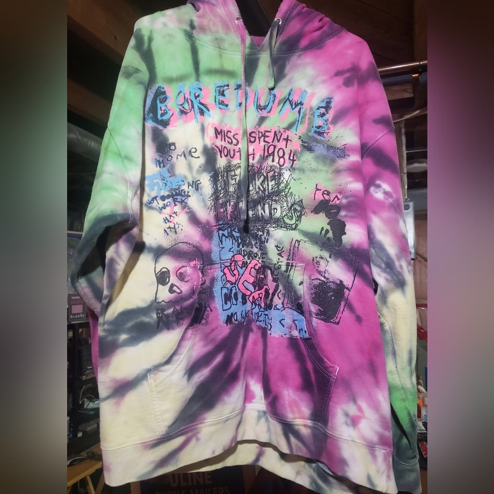 The Originals Pull Over Hoodie in Pink Tie-dye Combo by Fashion Nova